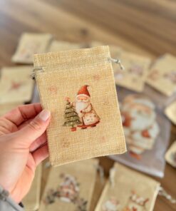 Bolsita De Arpillera Navidad