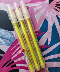 Resaltador Fino Transparente x6 - AMARILLO