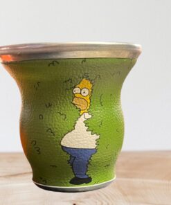 Mate Vidrio Forrado + Bombilla - Homero