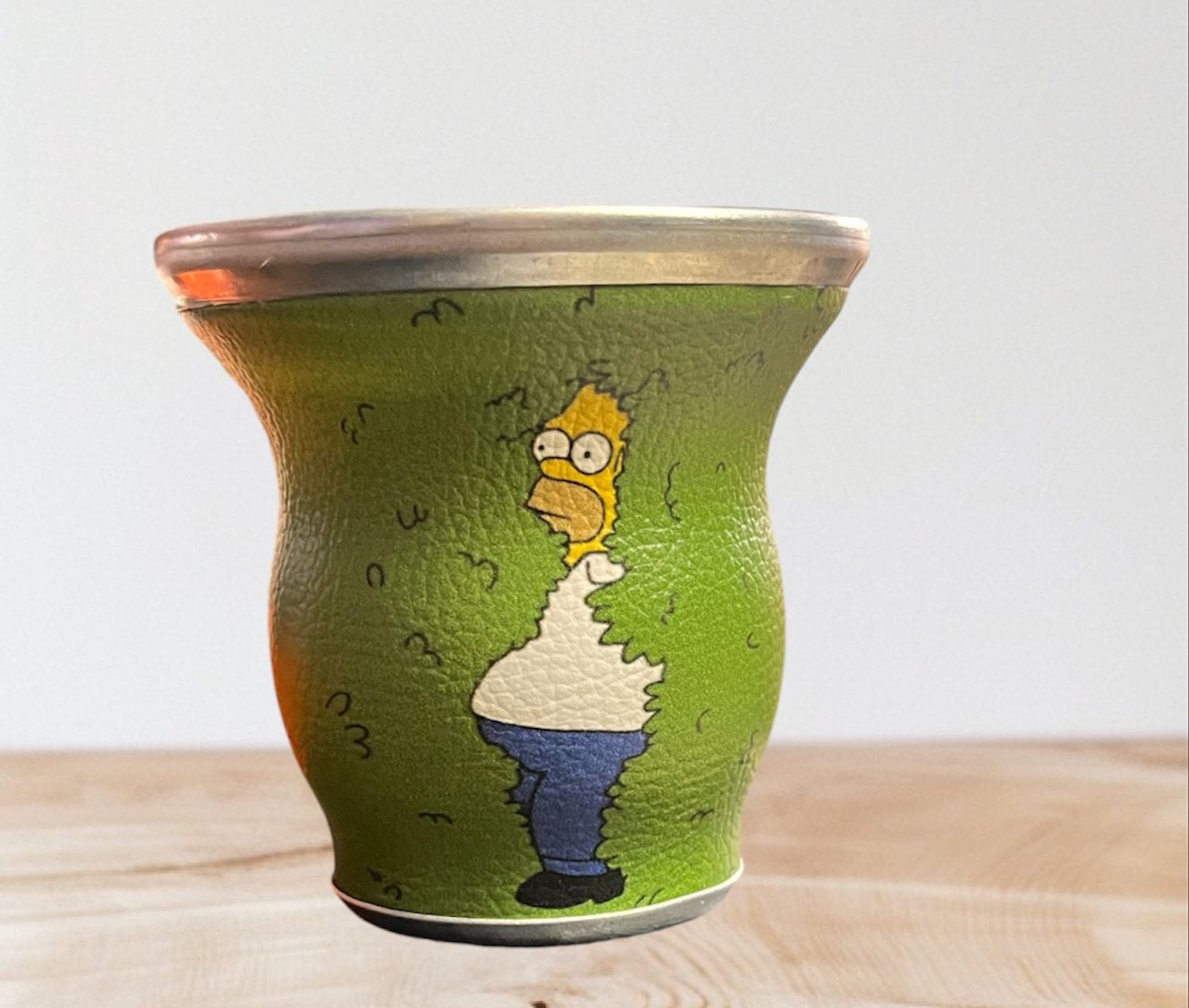 Mate Vidrio Forrado + Bombilla - Homero