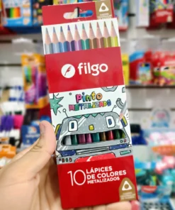Lapices Colores Metalizados x 10 - FILGO