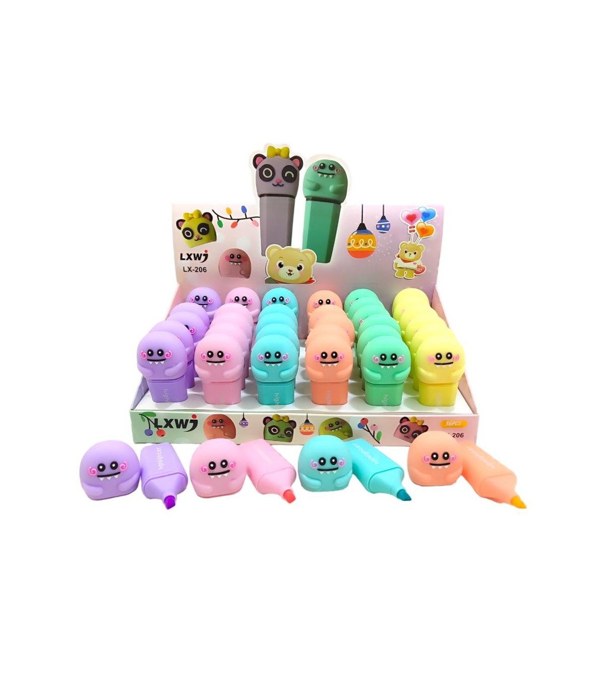 Mini Resaltador Monstruito x3