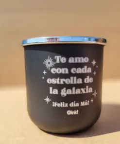 Mate + Bombilla  Silver - Mamá Te Amo - Imagen 3