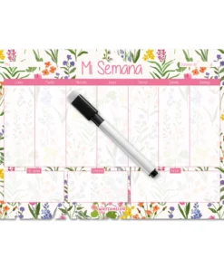 Pizarra Grande Mi Semana - Flores