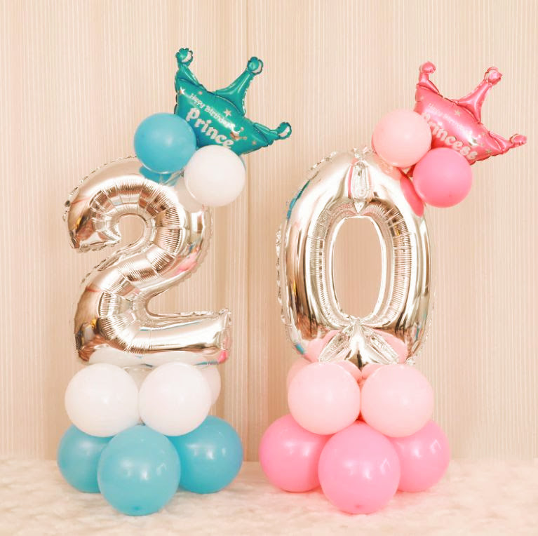 Numero + Globos colores