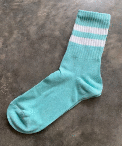 Medias 3/4 - Old School Verde Agua y Blanco