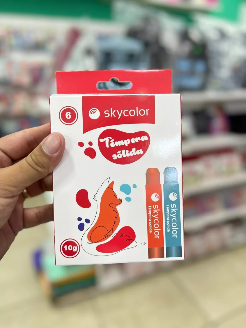 Tempera Solida x6 Fluo - Skycolor