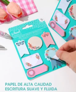 Set Notas adhesivas - Flor Mariposa