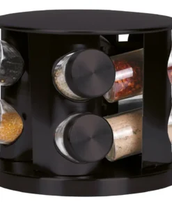 Alternative view of Especiero giratorio vidrio x8 - Negro - Hudson