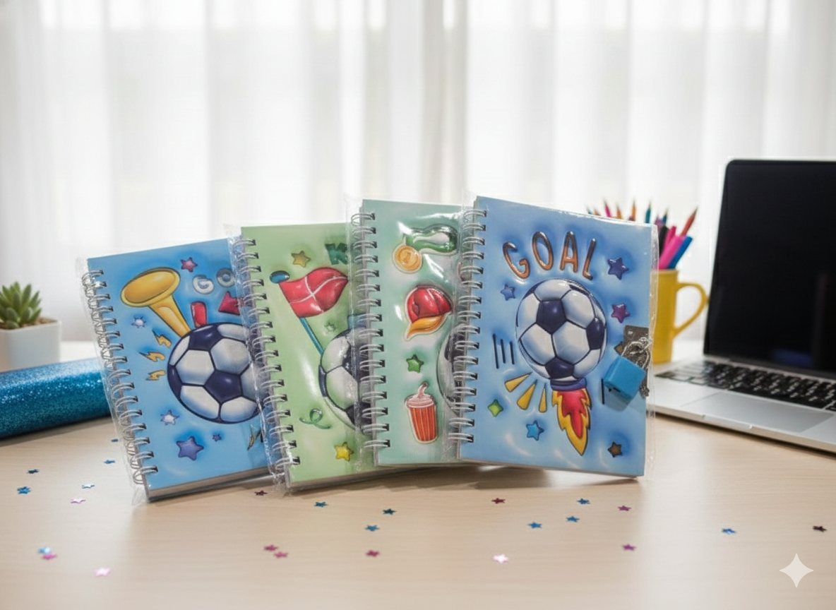 Diario Intimo 3D con candado - Pelota