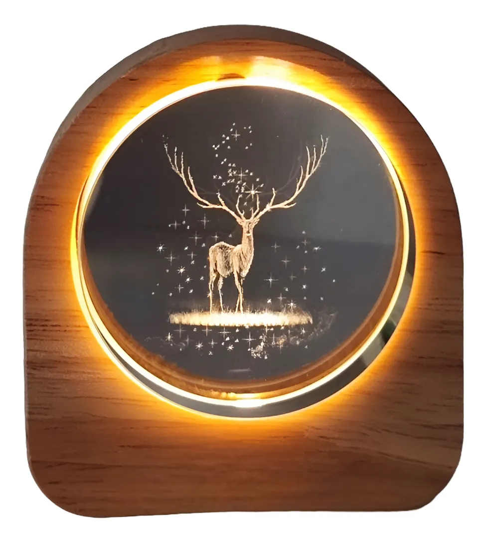 Velador Cristal 3D - Ciervo