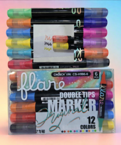 Marcador Doble Punta x6 - Brillo