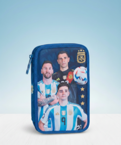 Cartuchera Textil 2 Pisos  - Seleccion Argentina