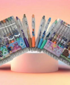 Lapiceras Personajes x6 - con Glitter