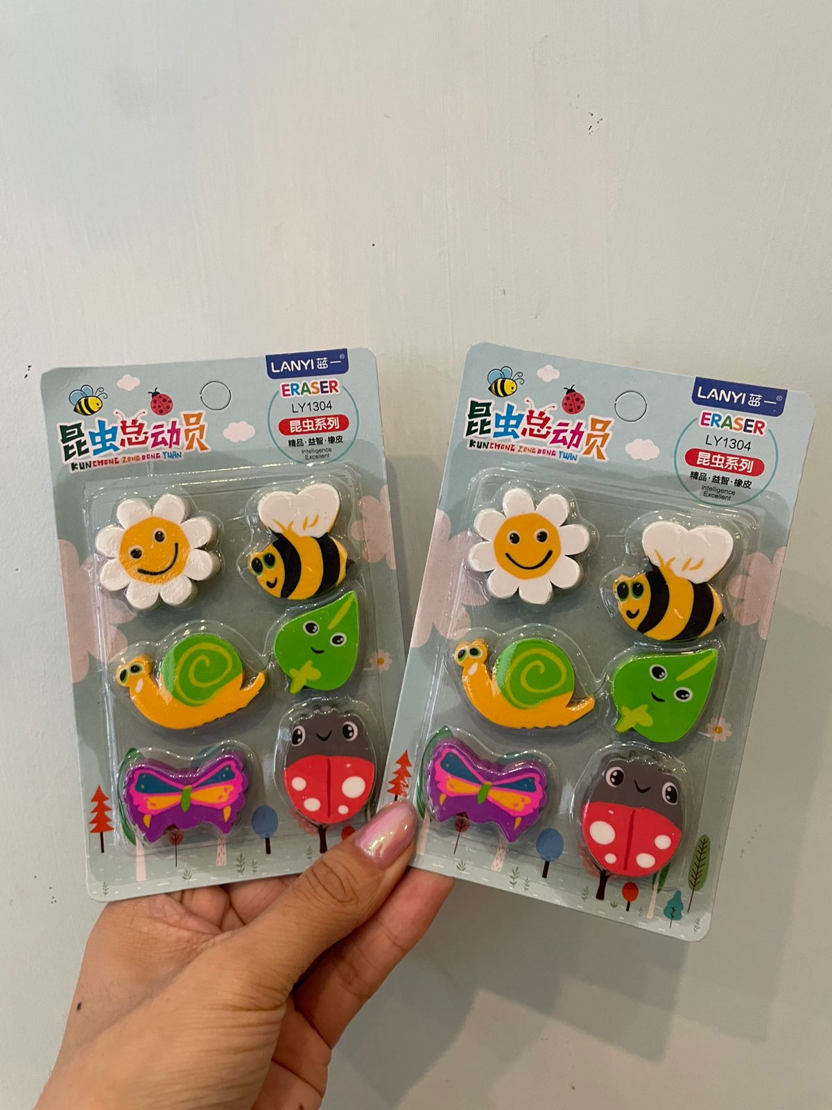 Gomas con Diseños - x6 pcs