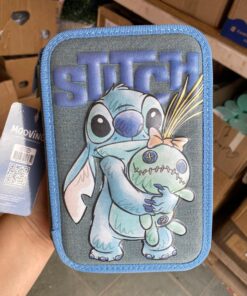 Cartuchera Textil 2 Pisos  - Stitch
