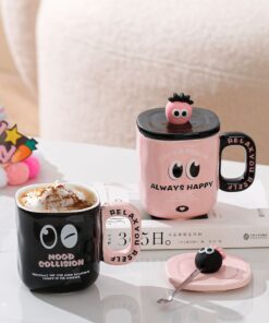 Taza de ceramica con tapa + cuchara - Relax You