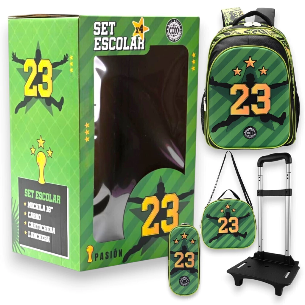 Set Mochila x4 con Carro 16’’ - FUTBOL - Imagen 16