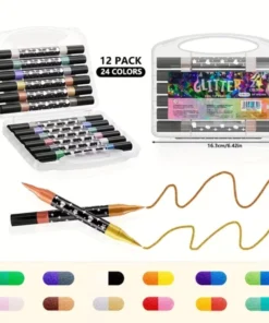 Alternative view of Marcador Glitter x12 con valija