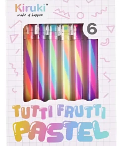 Lapiceras Tutti Frutti Roller Gel Pastel x6 - KIRUKI