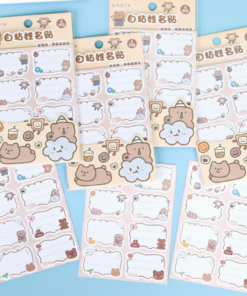 Etiqueta Escolar Oso