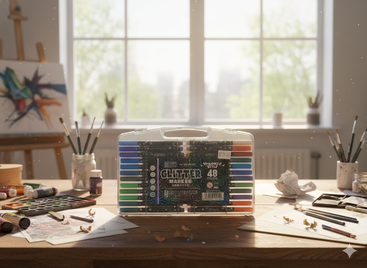 Marcador Glitter x48 con valija - Imagen 4