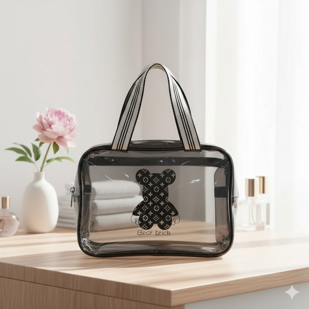 Porta Cosmético Transparente - Oso