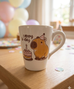 Alternative view of Taza Conico Blanca - Capybara