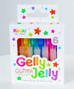 Mini rollers tinta gel con glitter x6