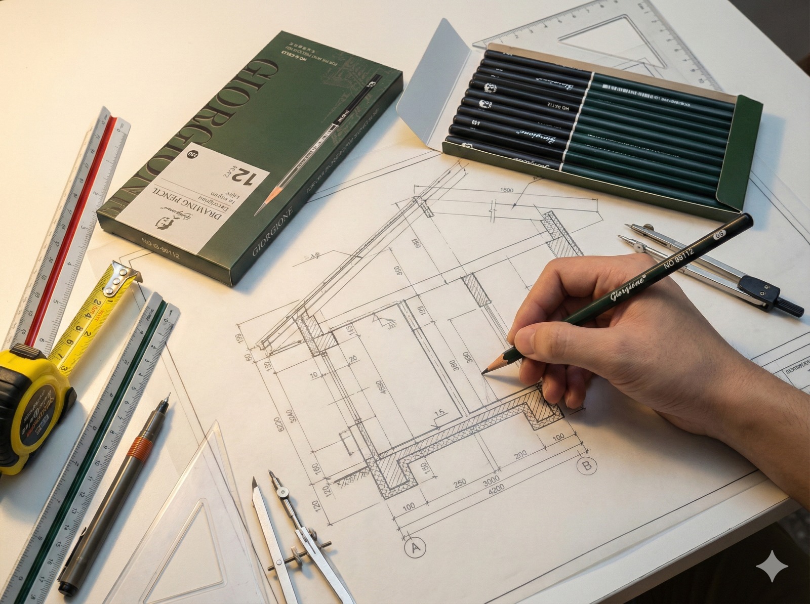 Lapiz Negro x6 Hb - Giorgione - Imagen 2