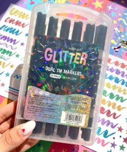 Marcador Duo Glitter x12