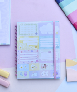 Lamina 6 etiquetas + 8 Stickers - Pastel