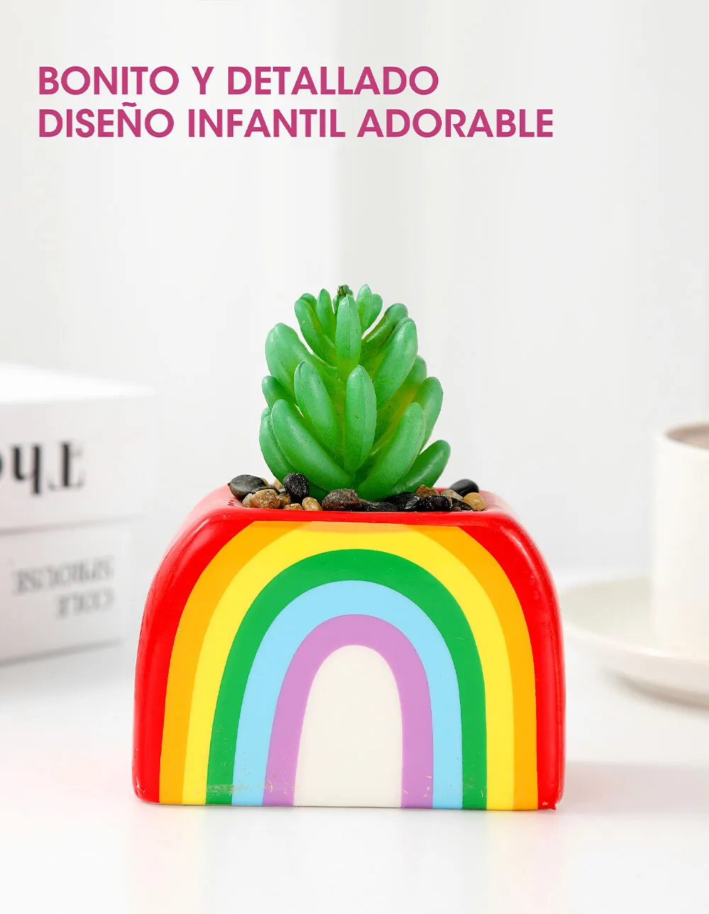 Maceta con Planta - Arcoiris