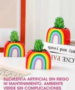 Alternative view of Maceta con Planta - Arcoiris