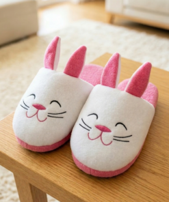 Pantuflon Soft - Conejo Blanco y Rosa