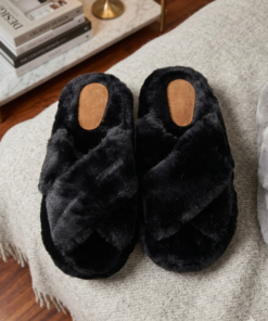 Alternative view of Pantufla Peludita Cruzada - Premium