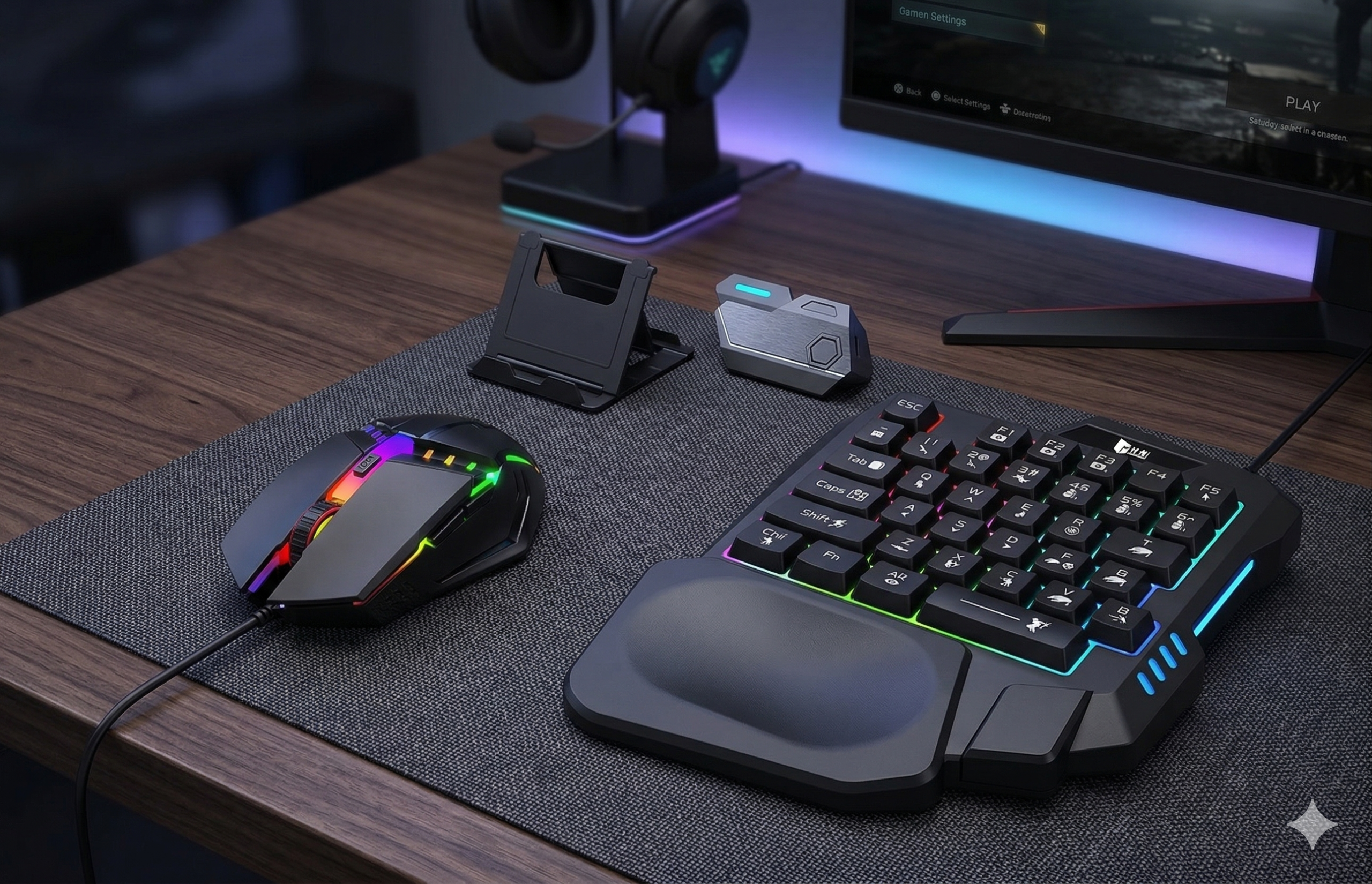 Mini Teclado + Mouse Inalambrico - TV