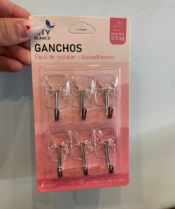 GANCHO ADHESIVO TRANSPARENTE