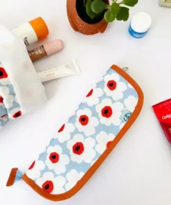 Porta cepillo - Flores Blancas