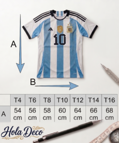 Alternative view of CURVA COMPLETA - 7 Camisetas AZUL Selección Argentina - INFANTIL