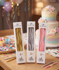 Alternative view of Velas Curvas Candles Metalizadas