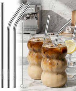 Sorbete Metalico x4 con Limpia Bombilla