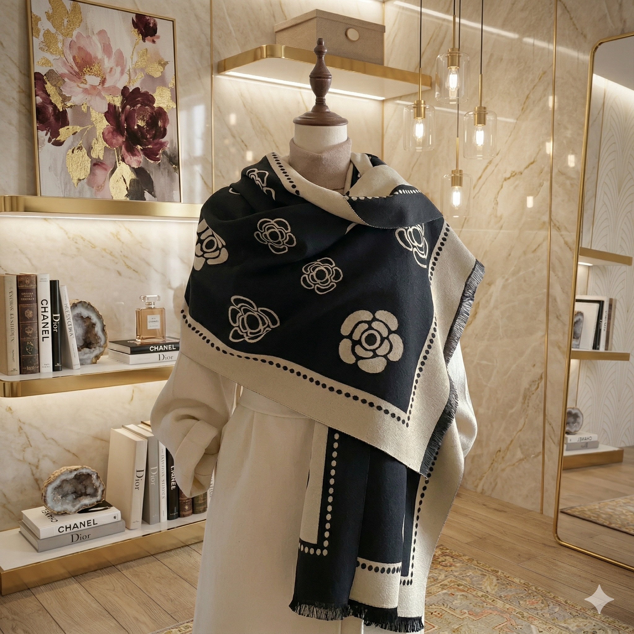 Ruana Bordada - Florcitas