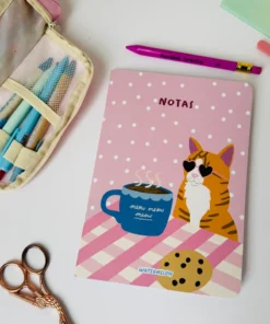 Libreta A5- Gato Cafe