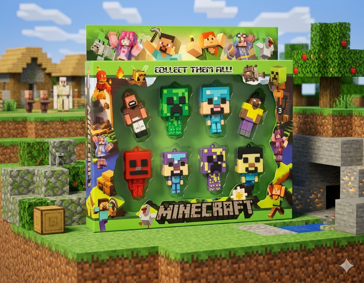 Muñecos Minecraft x8