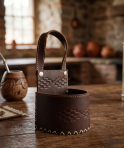 Porta Mate de Cuero Premium