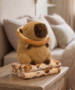 Peluche con manta - Capybara tostada