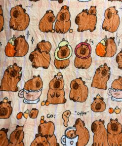 Alternative view of peluche con manta - Capybara