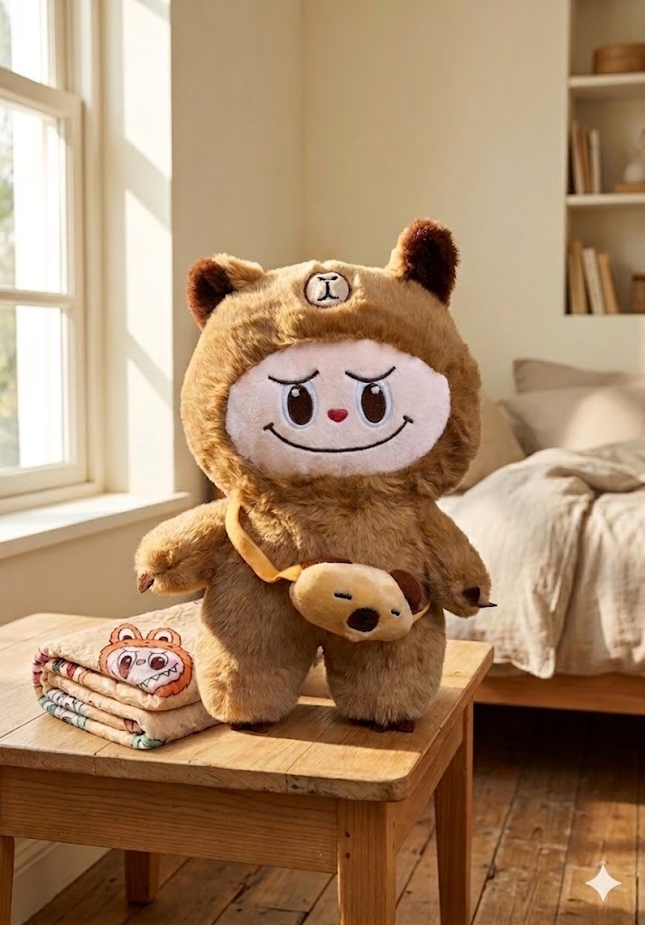 Peluche con manta - Labubu disfraz