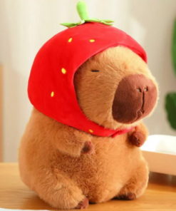 Peluche con manta - Capybara frutilla